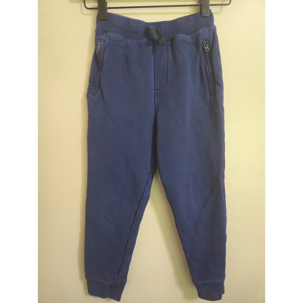 BUNDLE J.Crew Crewcuts Fleece Joggers Navy Heather Gray Zipper Pockets S 6-7